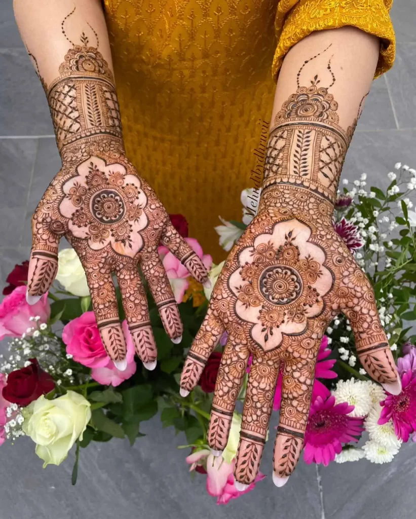 New Full Hand Bridal Arabic Mehndi Design