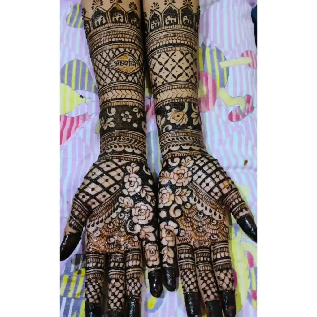 New Full Hand Bridal Arabic Mehndi Design