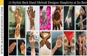 Stylish Back Hand Mehndi Design Simple