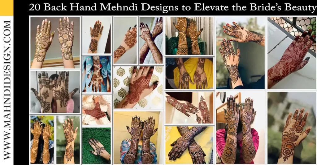 Back Hand Mehndi Design for Bride