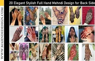 Stylish Full Hand Mehndi Design Back Side