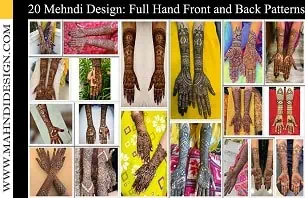 Mehndi Design Full Hand Front and Back
