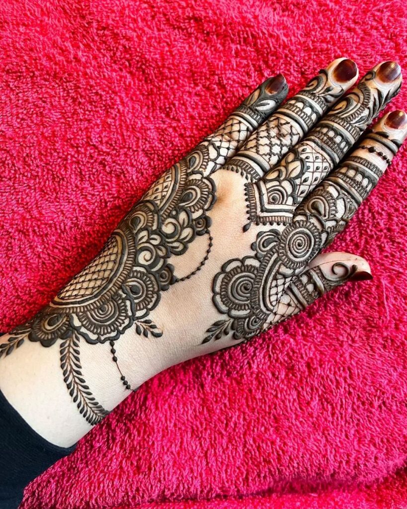 New Mehndi Design for Back Hand