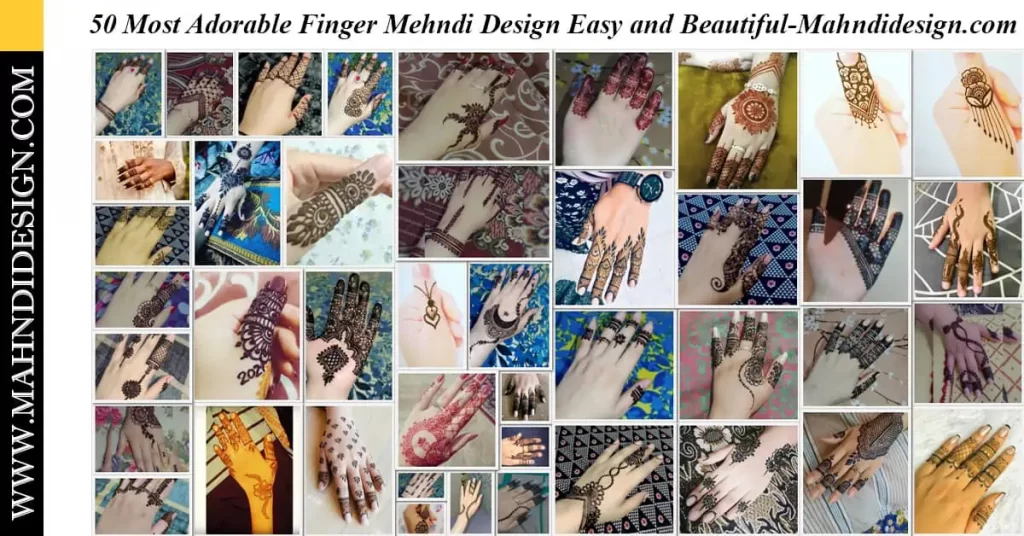 Finger Mehndi Design Easy and Beautiful