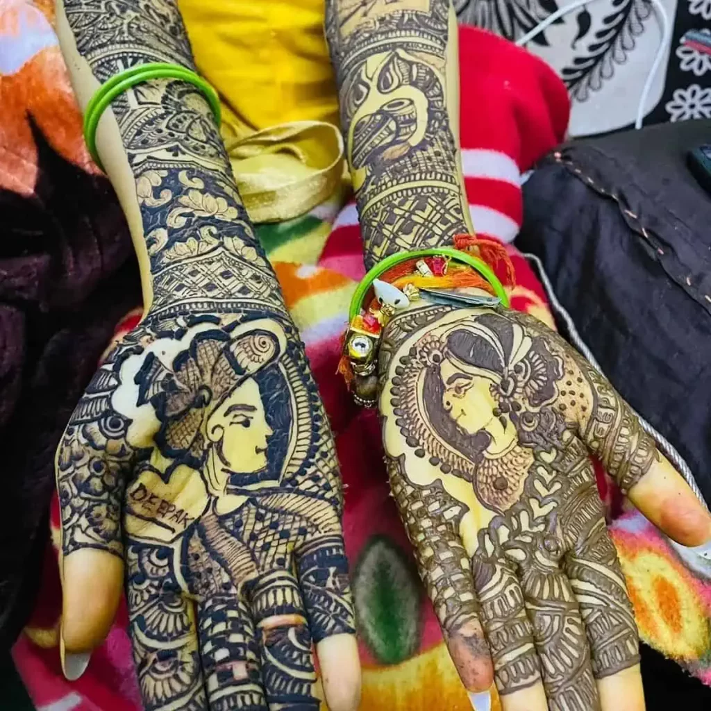 Dulhan Back Full Hand Bridal Mehndi Design