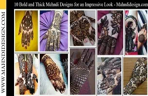 Bold and Thick Mehndi Design
