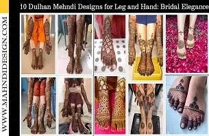 Dulhan Mehndi Design Leg and Hand