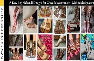 Easy Leg Mehendi Designs