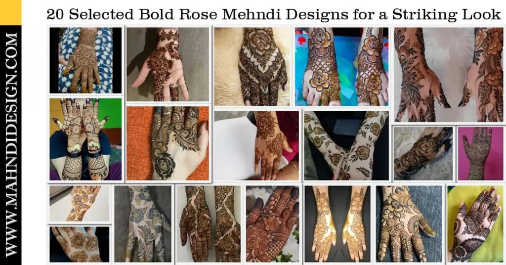 Bold Rose Mehndi Design
