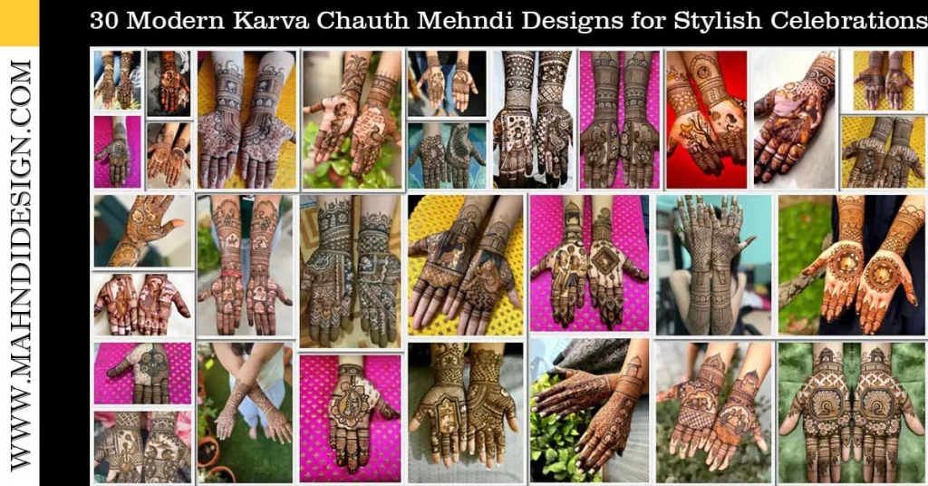 Modern Karva Chauth Mehndi Designs