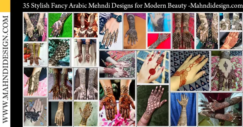 Stylish Fancy Arabic Mehndi Design