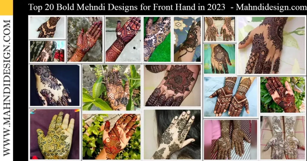 Bold Mehndi Design Front Hand