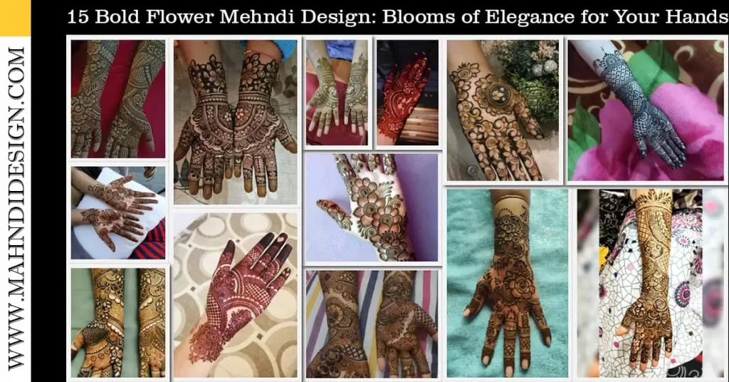 Bold Flower Mehndi Design