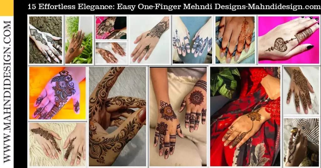 Easy One Finger Mehndi Design