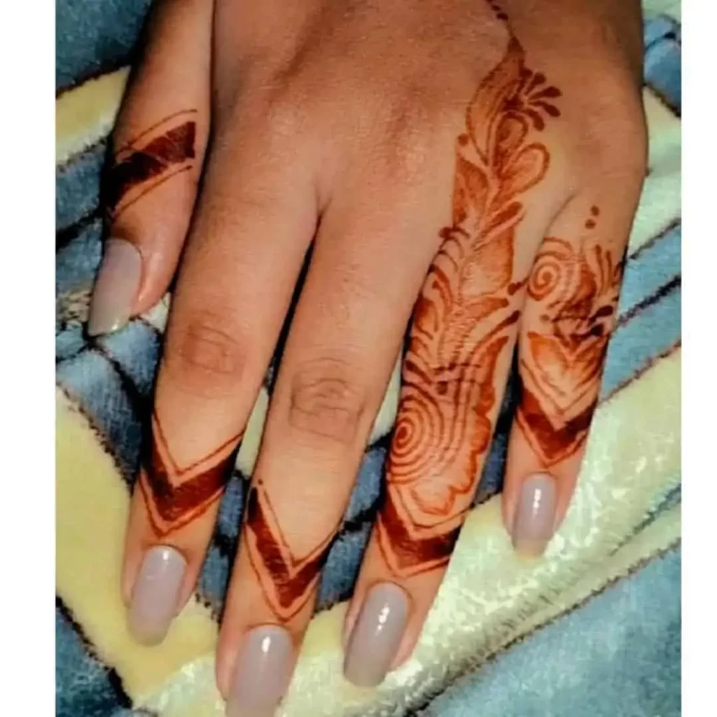 Easy One Finger Mehndi Design