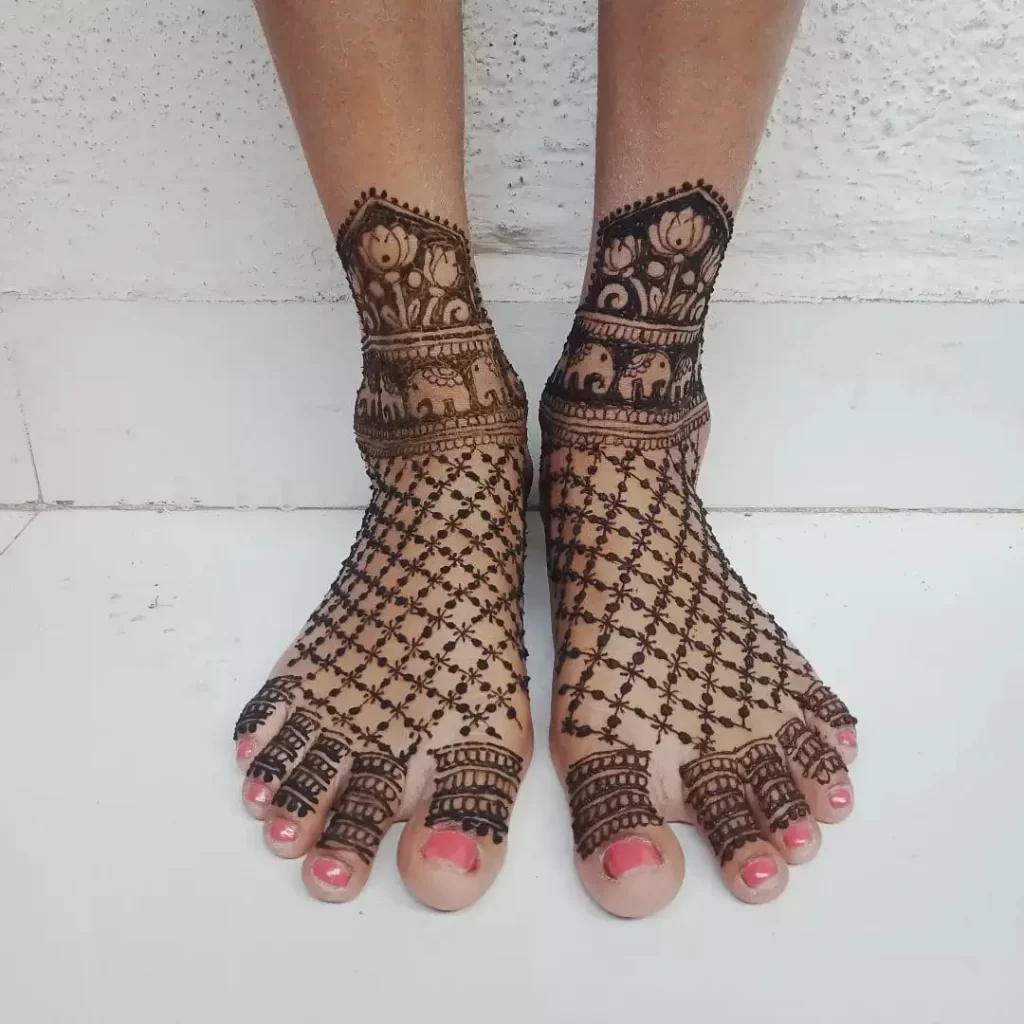 Mehndi Design Easy Feet