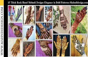 Thick Mehndi Design Back Hand