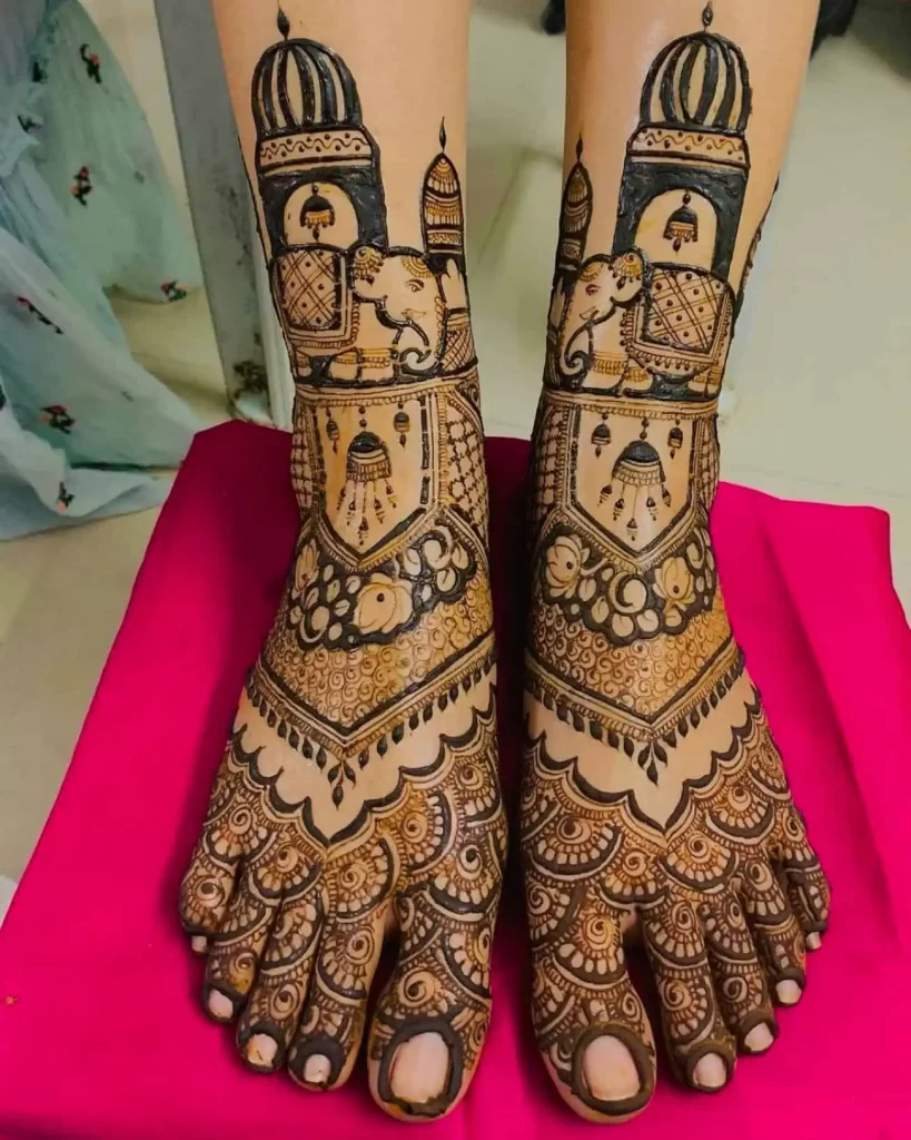 Bridal Stylish Foot Mehndi Design 