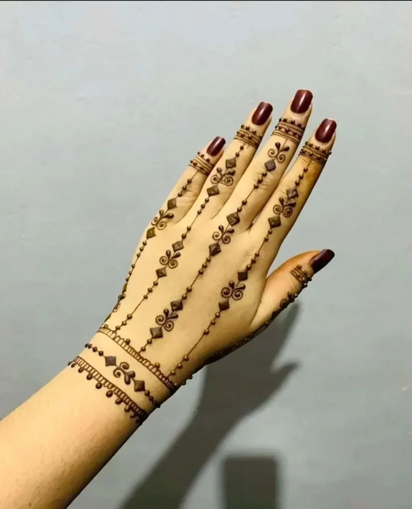 Easy Finger Henna Designs