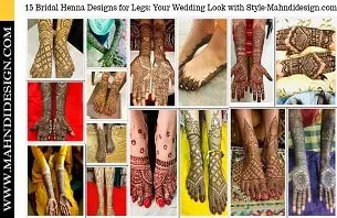 Bridal Henna Designs for Legs