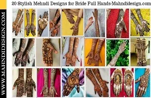Stylish Mehndi Designs for Bride
