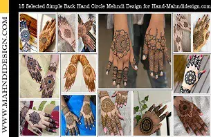 Simple Back Hand Circle Mehndi Design