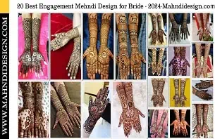 Engagement Mehndi Design for Bride