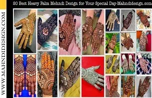 Heavy Palm Mehndi Design