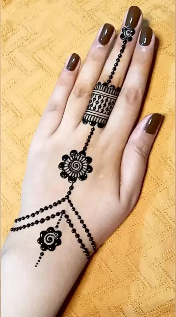 Ring Finger Mehndi Design Easy