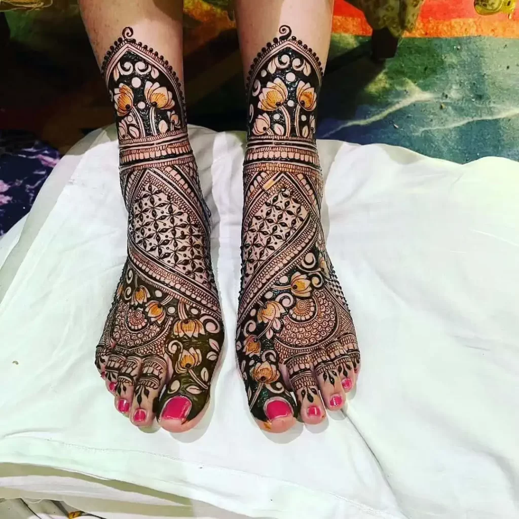 Bridal Mehndi Design for Foot