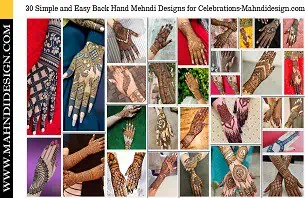 Simple and Easy Back Hand Mehndi Designs