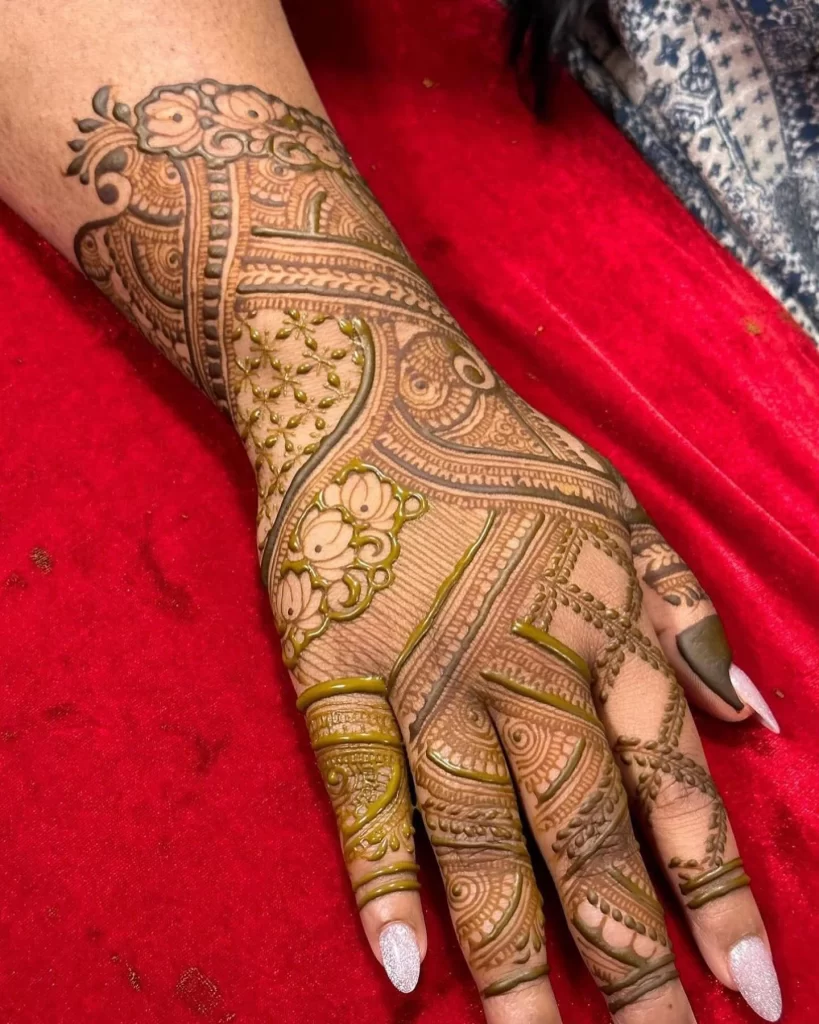 Simple and Easy Back Hand Mehndi Designs