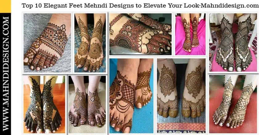 Elegant Feet Mehndi Designs
