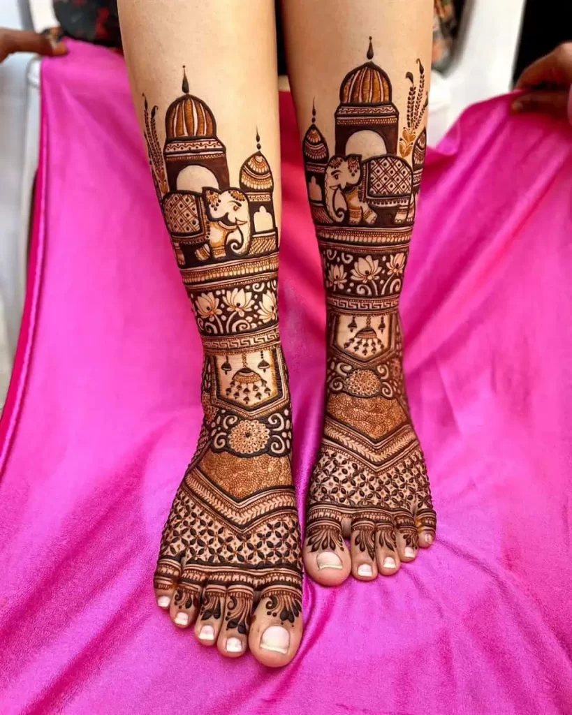 Elegant Feet Mehndi Designs