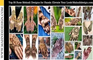 Rose Mehndi Designs for Hands