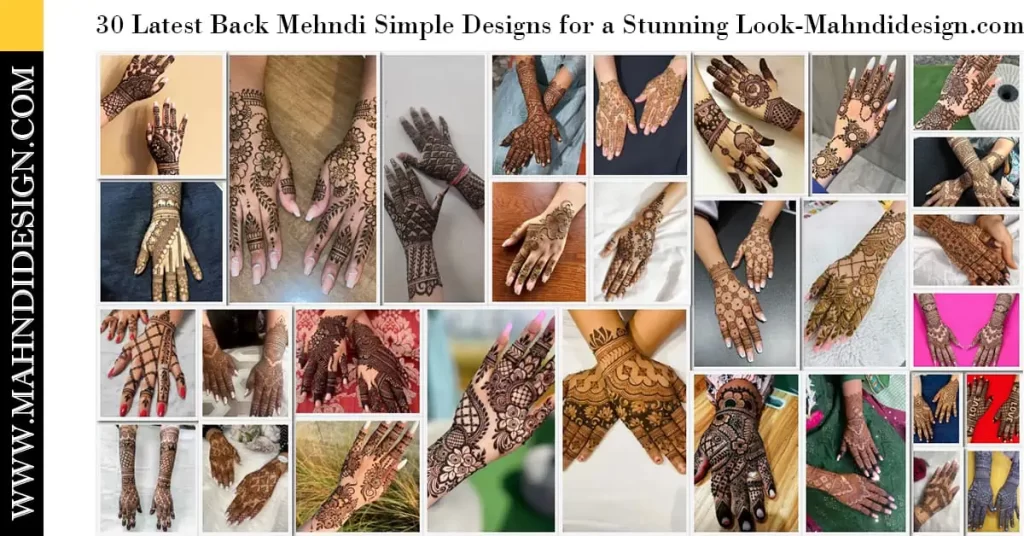 Back Mehndi Simple Designs